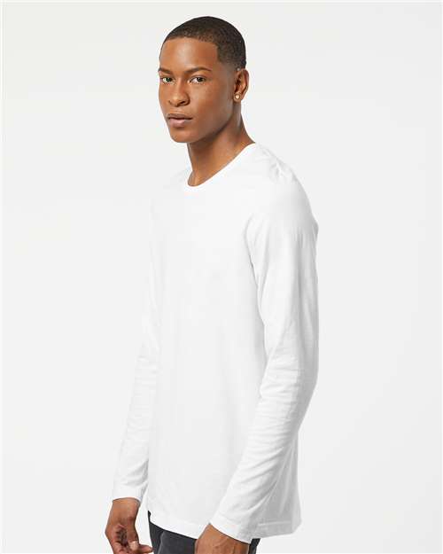 Unisex Premium Cotton Long Sleeve T-Shirt – On Model – Side