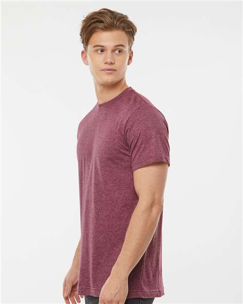 Unisex Poly-Rich T-Shirt – On Model – Side