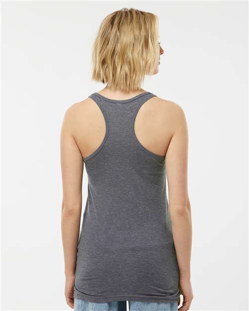 Women's Poly-Rich Racerback Tank Top – On Model – Back