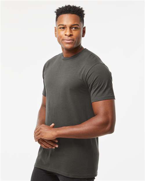 Unisex Heavyweight Jersey T-Shirt – On Model – Side