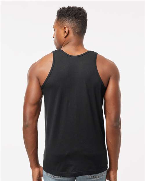 Unisex Fine Jersey Tank Top – On Model – Back