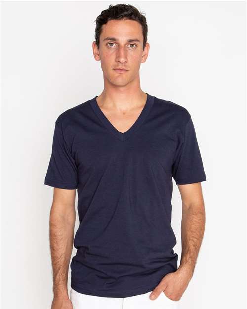 Unisex USA-Made Fine Jersey V-Neck T-Shirt