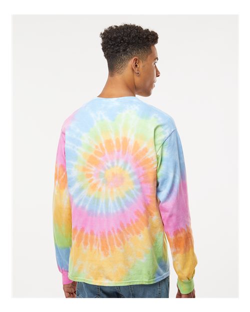 Unisex Tie-Dyed Long Sleeve T-Shirt – On Model – Back