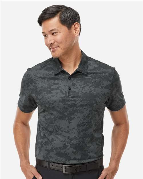 Men's All Over Camo Print Polo – On Model