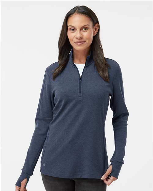 Women's 3-Stripes Quarter-Zip Sweater Pullover – On Model