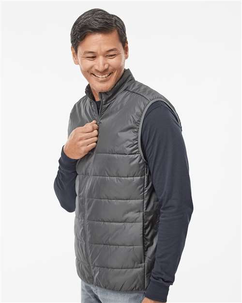 Men's Puffer Full-Zip Vest – On Model – Side