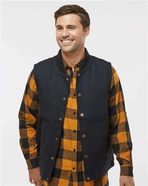 Men's Insulated Canvas Workwear Vest – On Model