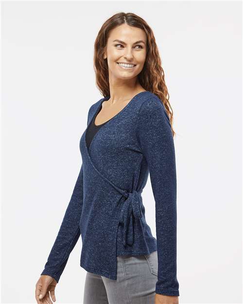 Women's Cuddle Wrap Top – On Model – Side