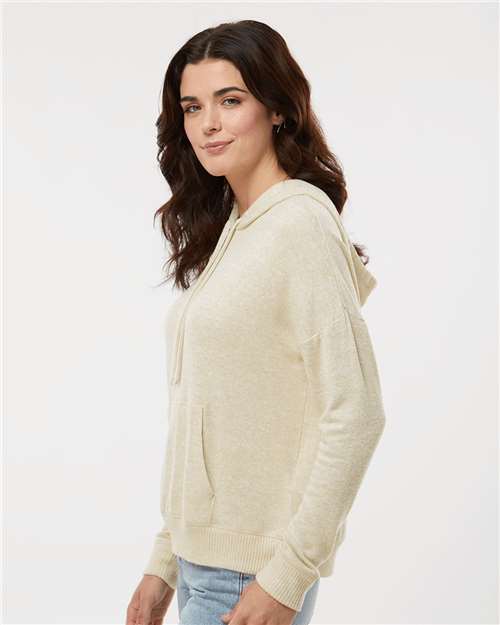 Women's Cuddle Fleece Hooded Sweatshirt – On Model – Side