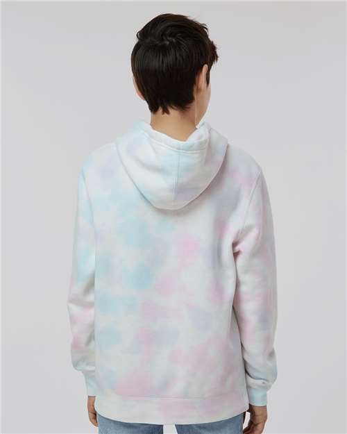 Youth Midweight Tie-Dyed Hooded Sweatshirt – On Model – Back