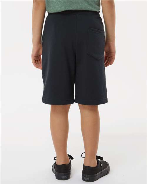 Youth Lightweight Special Blend Fleece Shorts – On Model – Back