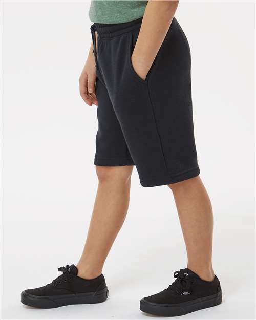 Youth Lightweight Special Blend Fleece Shorts – On Model – Side