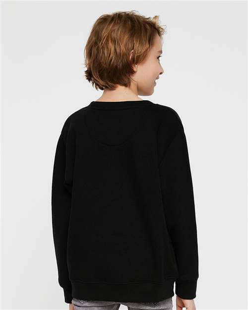 Youth Crewneck Sweatshirt – On Model – Back