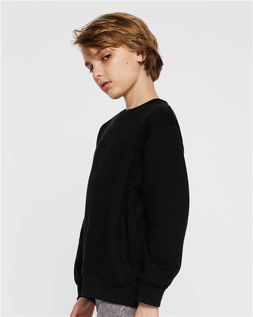 Youth Crewneck Sweatshirt – On Model – Side