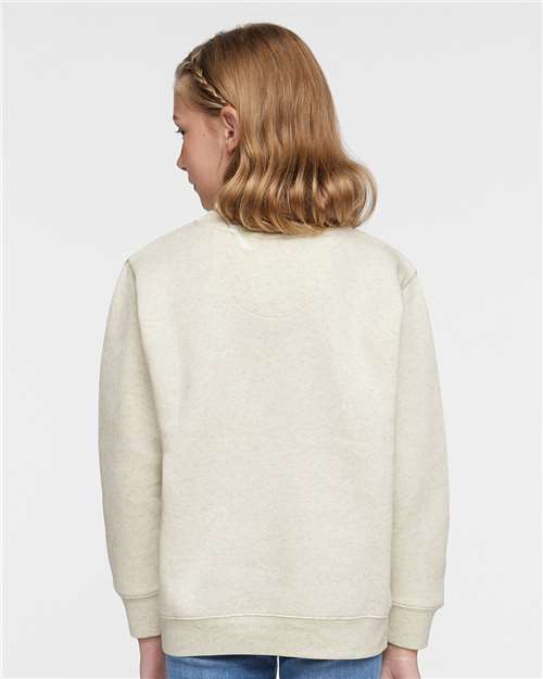 Youth Crewneck Sweatshirt – On Model – Back