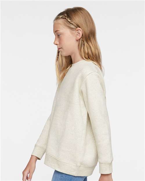 Youth Crewneck Sweatshirt – On Model – Side