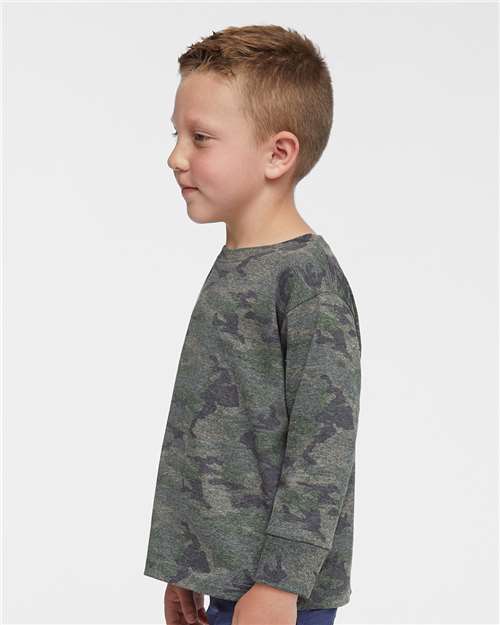 Toddler Fine Jersey Long Sleeve Tee – On Model – Side
