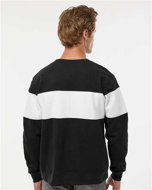 Unisex Varsity Fleece Crewneck Sweatshirt – On Model – Back