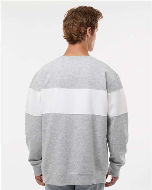 Unisex Varsity Fleece Crewneck Sweatshirt – On Model – Back