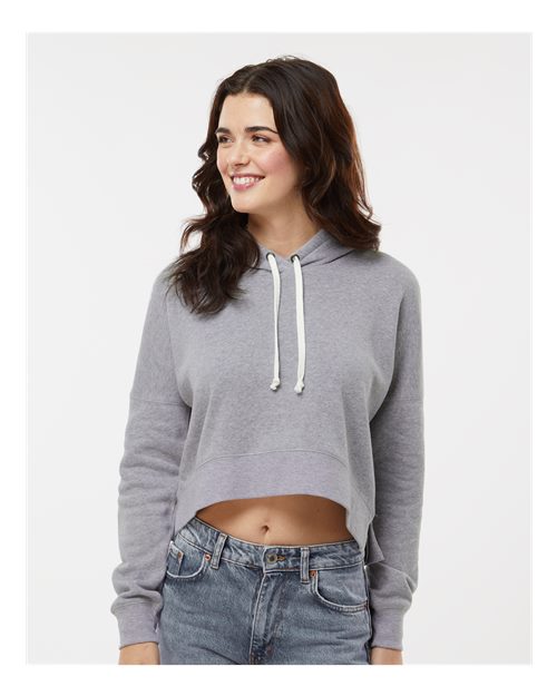 Women's Crop Hooded Sweatshirt – On Model