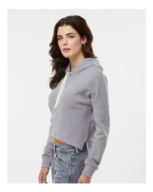 Women's Crop Hooded Sweatshirt – On Model – Side