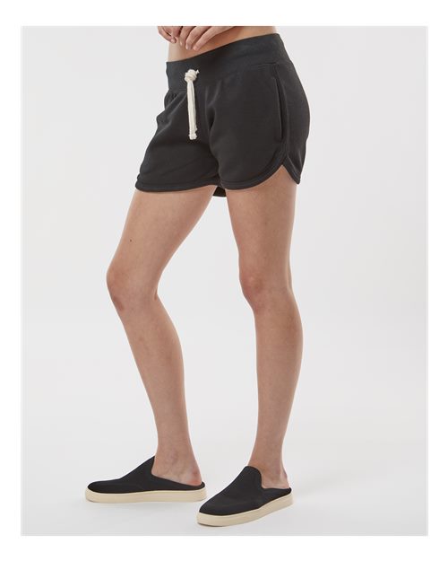 Women's Fleece Shorts – On Model – Side