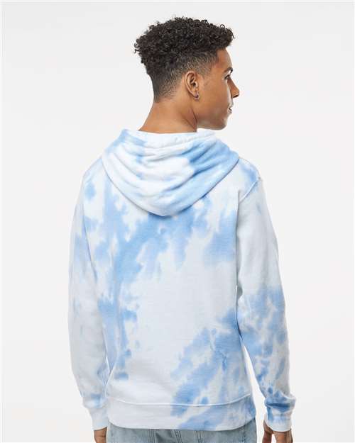 Men's Tie-Dyed Fleece Hooded Sweatshirt – On Model – Back