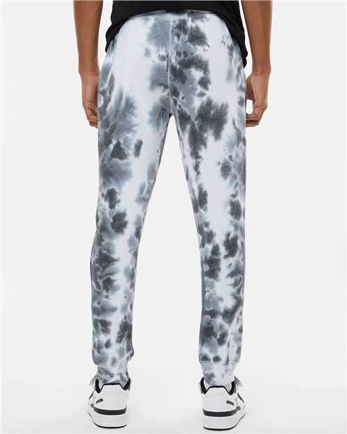 Unisex Tie-Dyed Fleece Joggers – On Model – Back