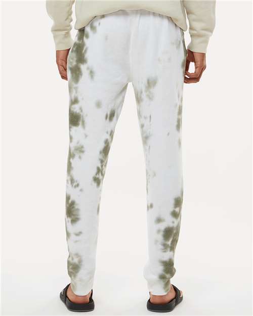 Unisex Tie-Dyed Fleece Joggers – On Model – Back