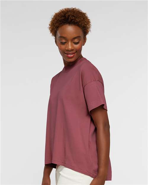 Women's Hi-Lo Tee – On Model – Side