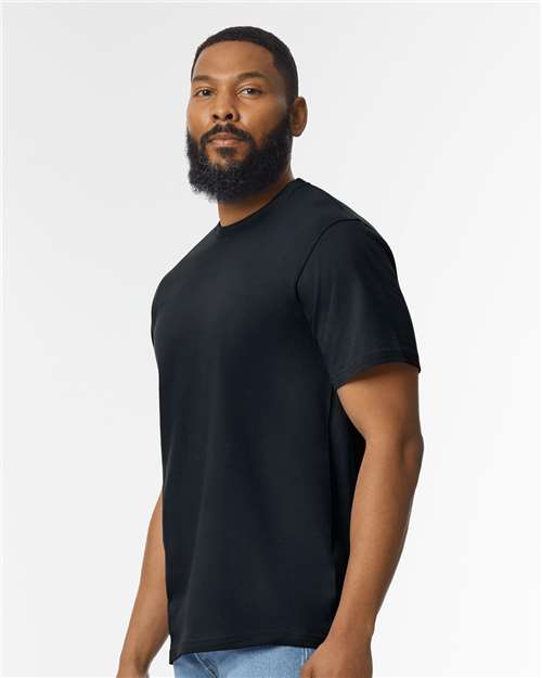 Unisex Softstyle® Midweight T-Shirt – On Model – Side