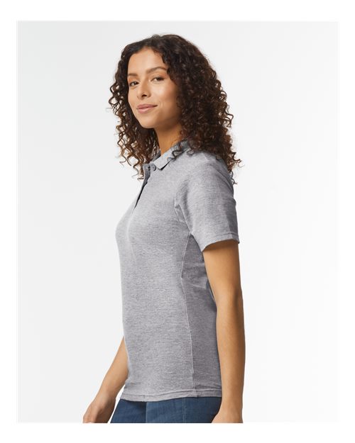 Women's Softstyle® Pique Polo – On Model – Side