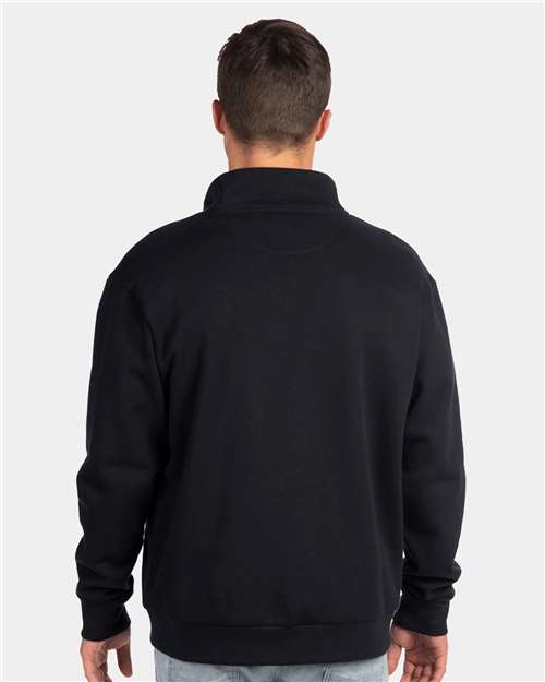 Unisex Fleece Quarter-Zip Pullover – On Model – Back