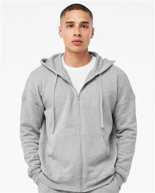 Unisex Sponge Fleece DTM Full-Zip Hoodie Sweatshirt – On Model