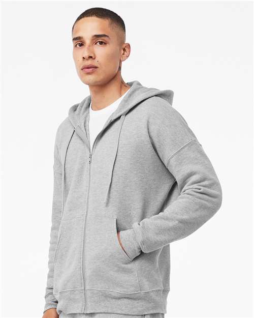 Unisex Sponge Fleece DTM Full-Zip Hoodie Sweatshirt – On Model – Side