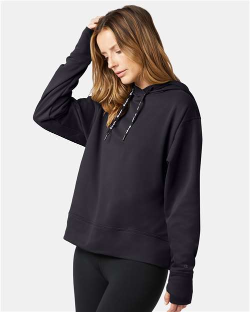 Women's Sport Hooded Sweatshirt – On Model – Side