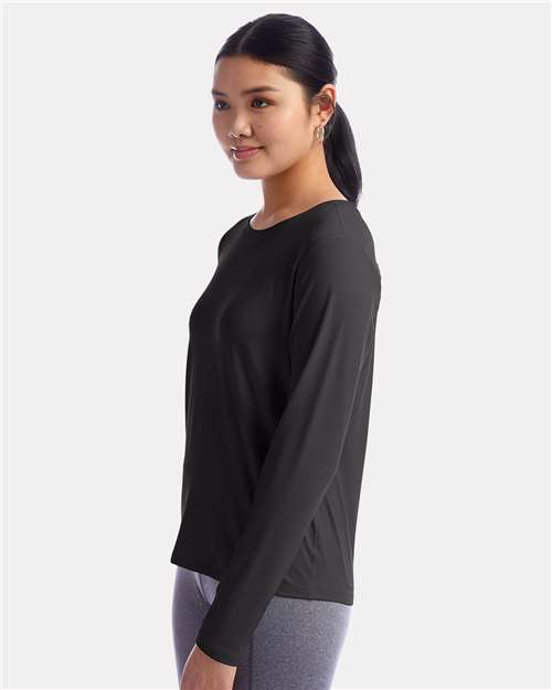 Women's Sport Soft Touch Long Sleeve T-Shirt – On Model – Side