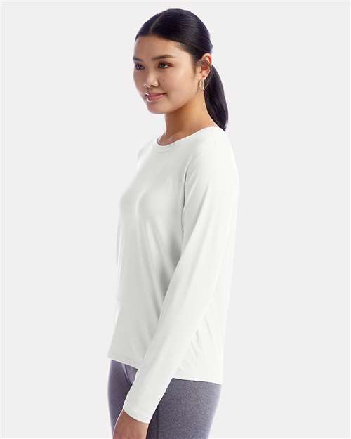 Women's Sport Soft Touch Long Sleeve T-Shirt – On Model – Side