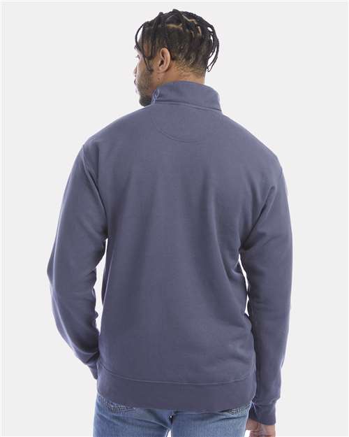 Unisex Garment-Dyed Quarter-Zip Sweatshirt – On Model – Back