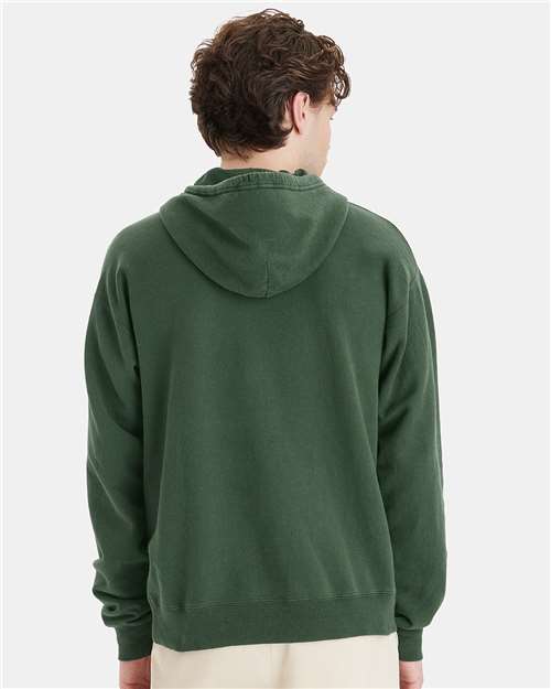 Unisex Garment-Dyed Hooded Sweatshirt – On Model – Back