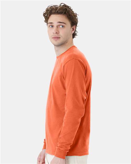 Unisex Essential-T Long Sleeve T-Shirt – On Model – Side