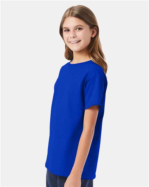 Youth Essential-T T-Shirt – On Model – Side