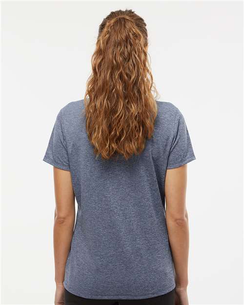 Women's Heathered Polo – On Model – Back