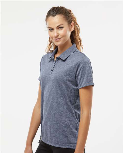 Women's Heathered Polo – On Model – Side