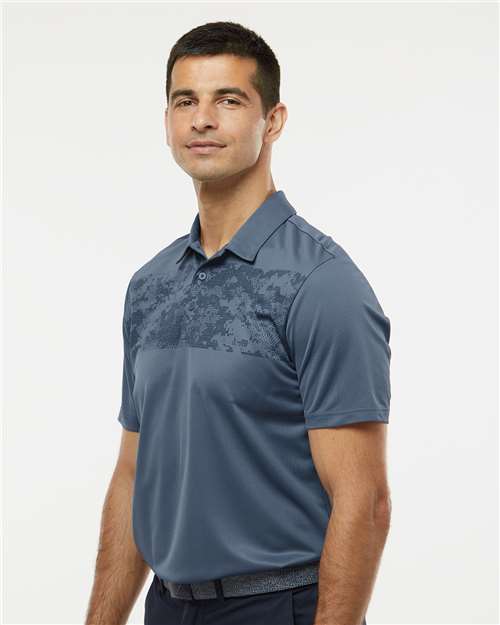 Men's Camo Chest Print Polo – On Model – Side