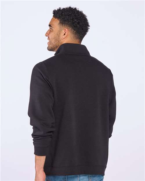 Unisex Fleece Quarter-Zip Pullover – On Model – Back