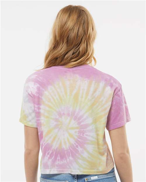 Women's Tie-Dyed Crop T-Shirt – On Model – Back
