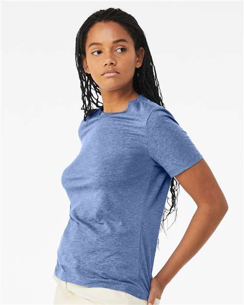 Women’s Relaxed Fit Triblend Tee – On Model – Side