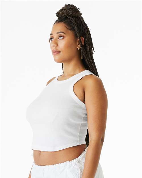 Women's Micro Rib Racer Tank – On Model – Side