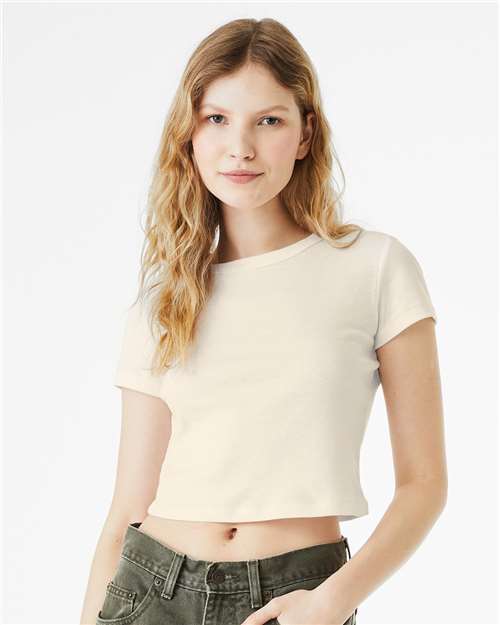 Women's Micro Rib Baby Tee – On Model